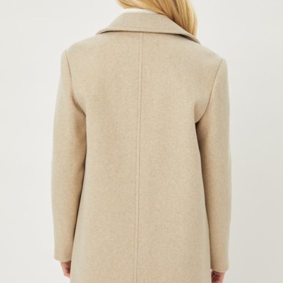 🥰 1 LEFT 🥰 Single Breasted Fleece Coat, Oatmeal - Picture 2 of 7